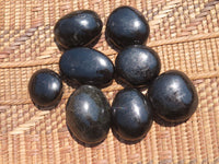 Polished Pitch Black Schorl Tourmaline Palm Stones / Gallets - sold per kg - From Madagascar - TopRock