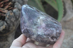 Polished Lepidolite Standing Free Forms  x 2 From Zimbabwe - Toprock Gemstones and Minerals 