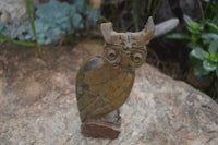 Polished Verdite Owl & Leopard Stone Mermaid Carvings  x 2 From Zimbabwe - TopRock