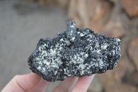 Natural Schorl Black Tourmaline Specimens x 2 From Erongo, Namibia - Toprock Gemstones and Minerals 