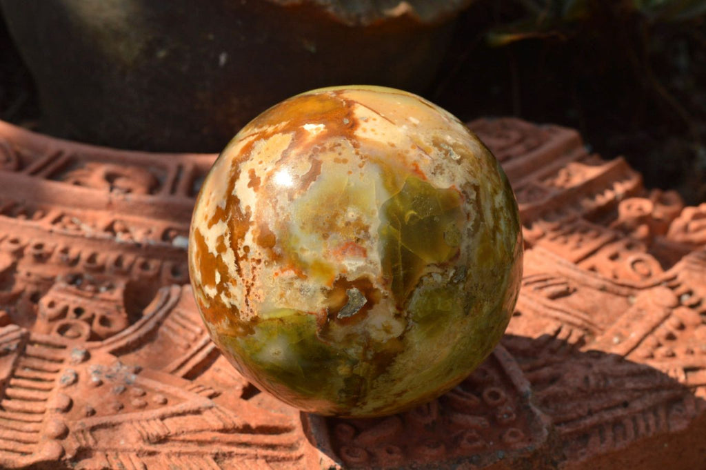 Polished Pair Of Green Opal Spheres  x 2 From Antsirabe, Madagascar - TopRock