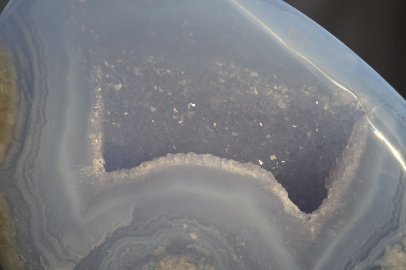 Polished Blue Lace Agate Standing Free Form  x 1 From Nsanje, Malawi - Toprock Gemstones and Minerals 