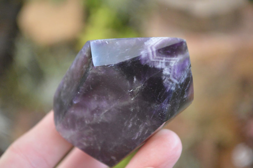 Polished Deep Purple Chevron Amethyst Points  x 6 From Zambia - Toprock Gemstones and Minerals 