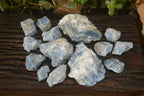 Natural New Sky Blue Calcite Specimens  x 15 From Spitzkop, Namibia - Toprock Gemstones and Minerals 