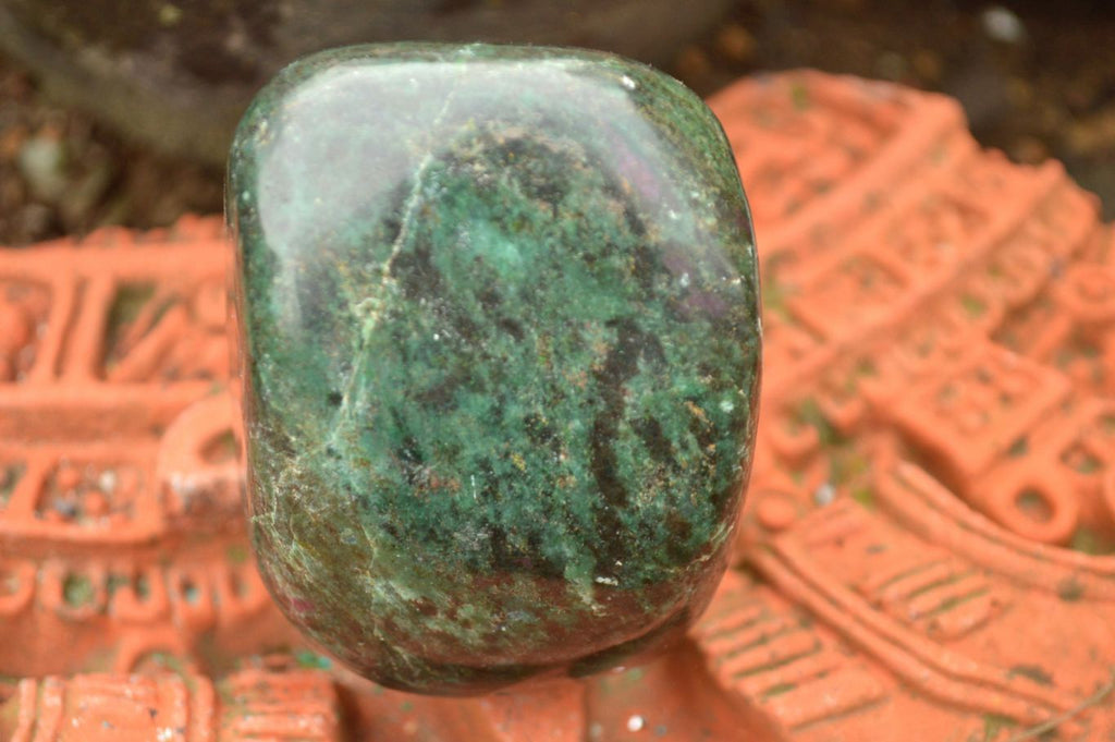 Polished Fluorescent Ruby Corundum In Chrome Verdite Free Forms x 4 From Zimbabwe - TopRock