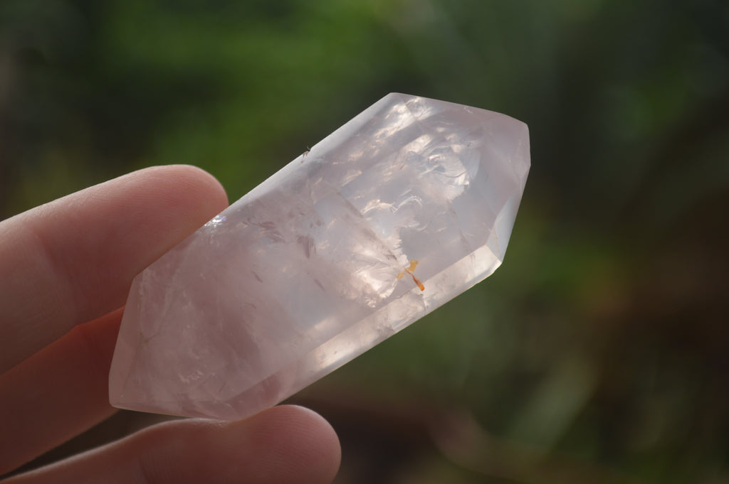 Polished Gemmy Double Terminated Rose Quartz Points x 12 From Ambatondrazaka, Madagascar - TopRock