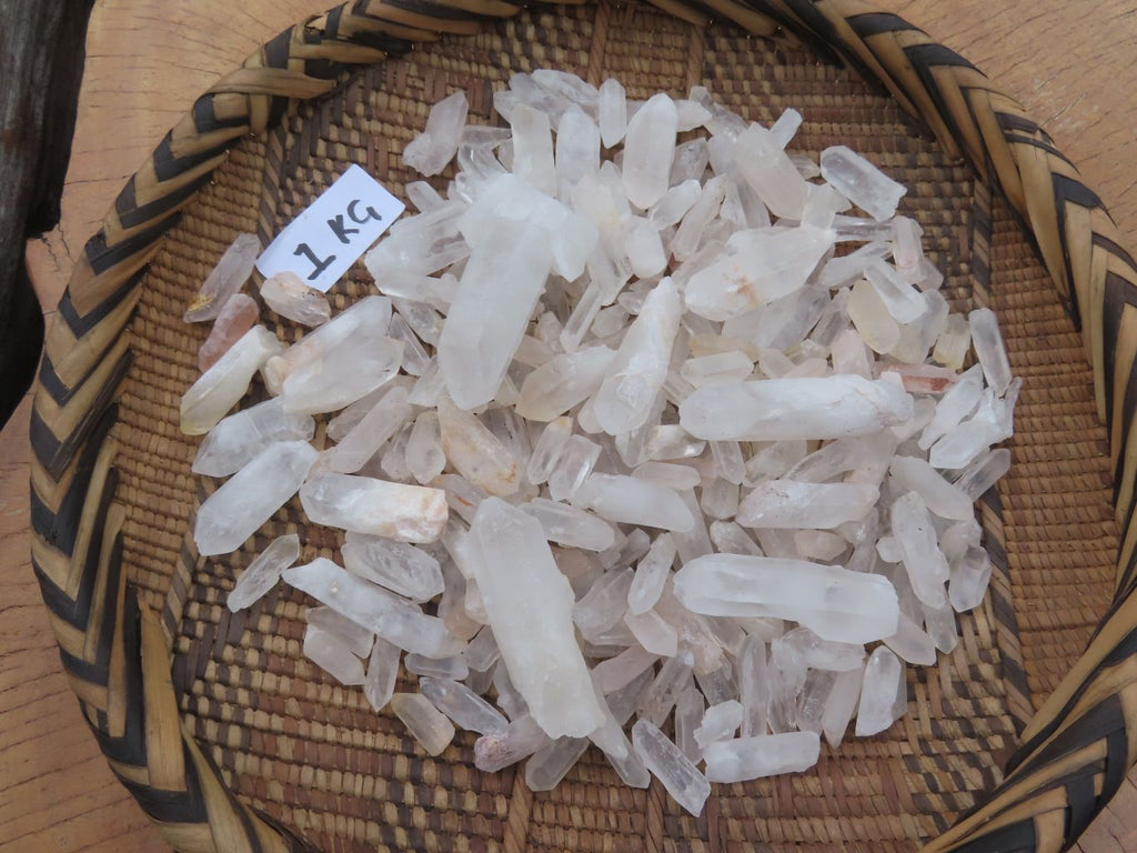 Natural Mine Run Optic to Semi Optic Larger Quartz Crystals - sold per kg - From Madagascar - TopRock