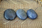 Polished Blue Lazulite Palm Stones x 12 From Madagascar - TopRock