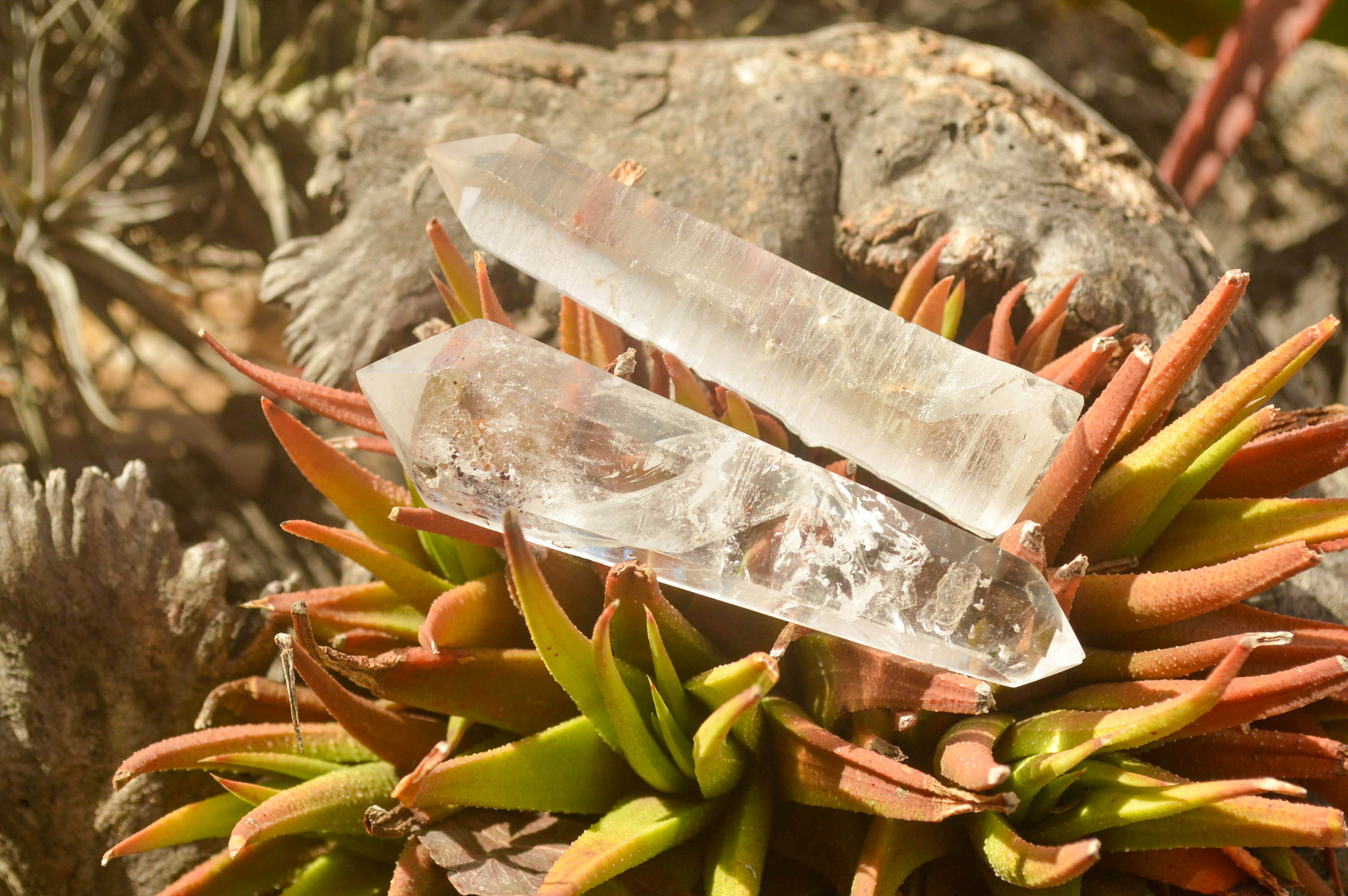 Polished Groovy Mixed Selection Of Quartz Crystals  x 6 From Madagascar - TopRock