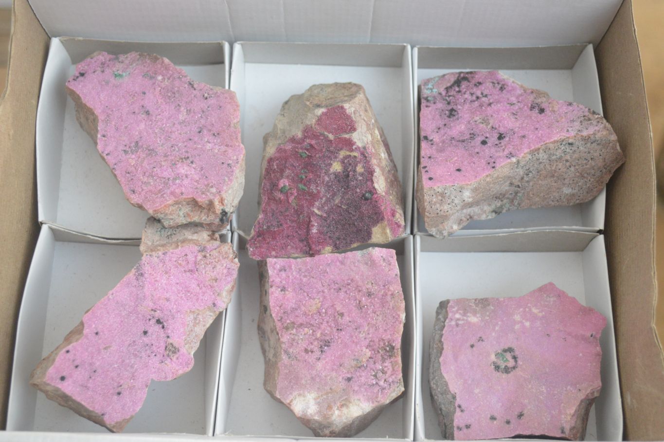 Natural Pink Salrose Cobaltion Dolomite Specimens  x 6 From Kakanda, Congo - Toprock Gemstones and Minerals 