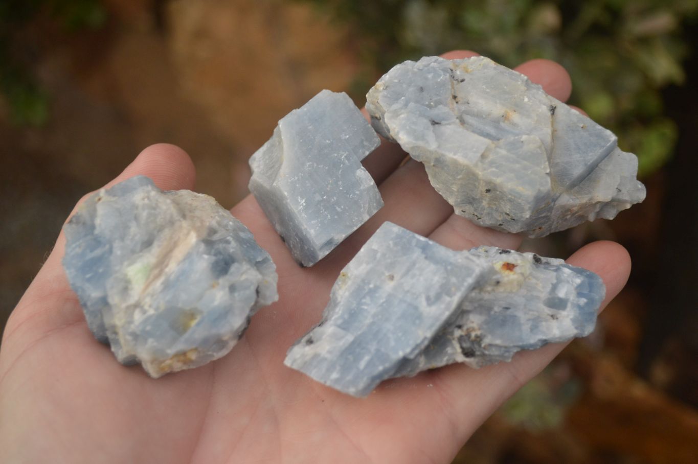 Natural New Sky Blue Calcite Specimens  x 15 From Spitzkop, Namibia - Toprock Gemstones and Minerals 
