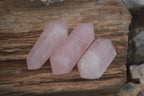 Polished Gemmy Double Terminated Rose Quartz Points x 12 From Ambatondrazaka, Madagascar - TopRock