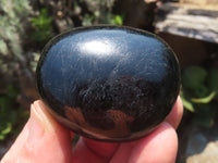 Polished Pitch Black Schorl Tourmaline Palm Stones / Gallets - sold per kg - From Madagascar - TopRock
