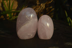 Polished Pink Rose Quartz Standing Free Forms x 6 From Antsirabe, Madagascar - Toprock Gemstones and Minerals 