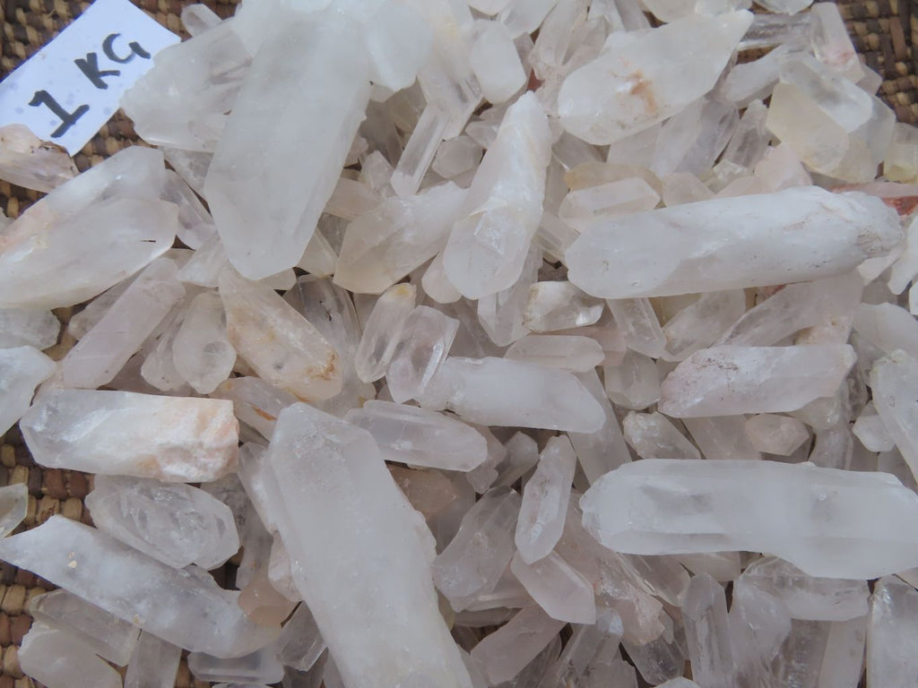 Natural Mine Run Optic to Semi Optic Larger Quartz Crystals - sold per kg - From Madagascar - TopRock