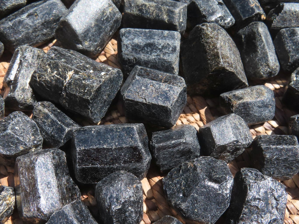 Natural Alluvial Schorl / Black Tourmaline Crystals - sold per kg - From Zimbabwe - TopRock