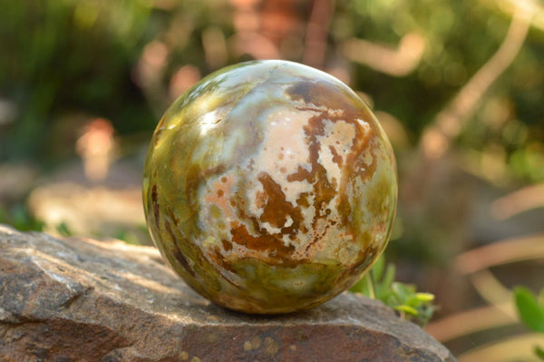 Polished Pair Of Green Opal Spheres  x 2 From Antsirabe, Madagascar - TopRock