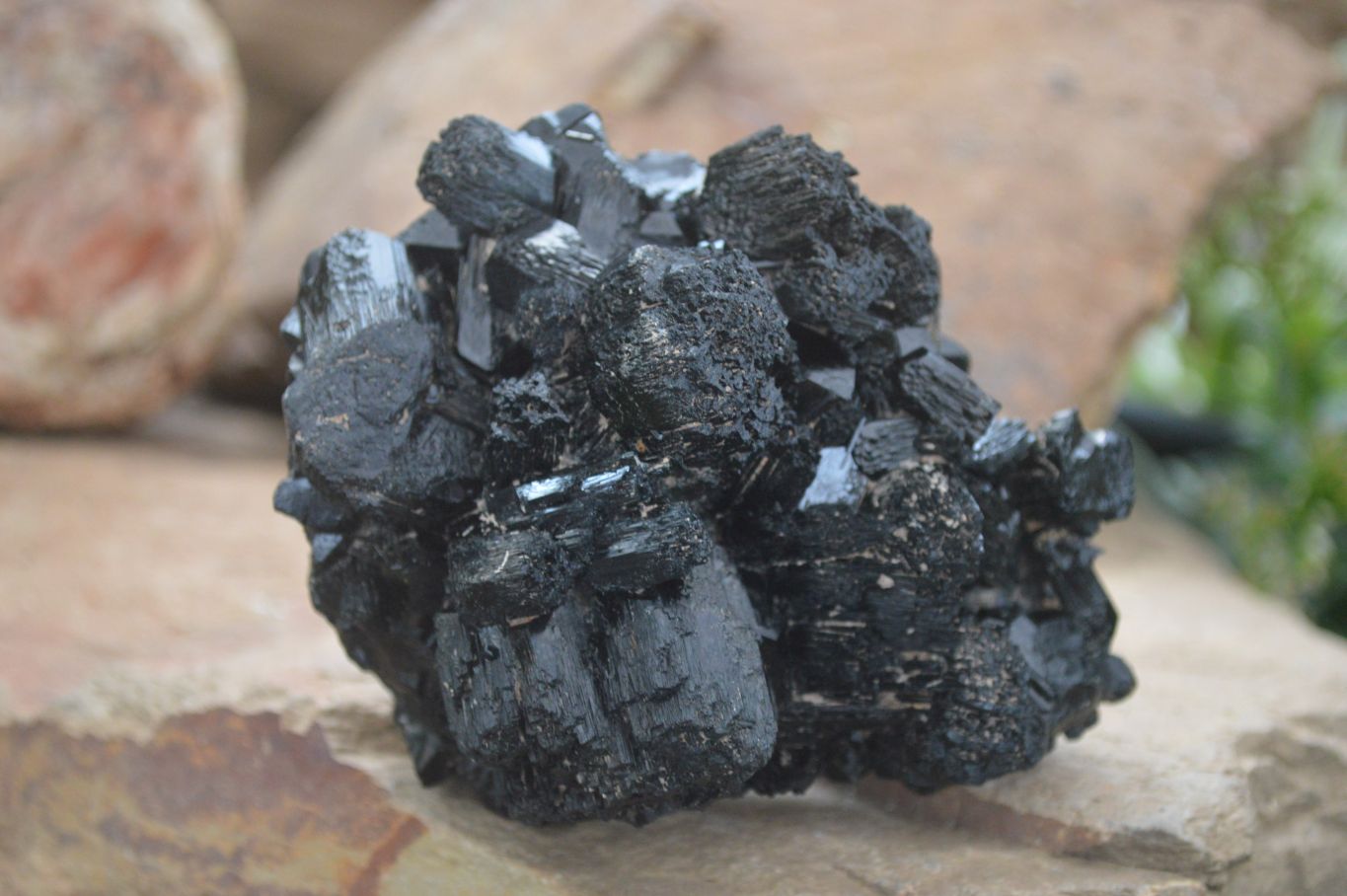Natural Schorl Black Tourmaline Specimens  x 4 From Erongo, Namibia - Toprock Gemstones and Minerals 