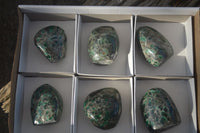 Polished Emerald In Matrix Standing Free Forms x 6 From Sandawana, Zimbabwe - TopRock