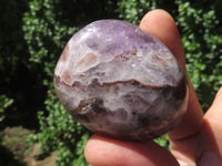 Polished Chevron Amethyst - Medium/Large sized Gallet/Palm Stones sold per kg - From Madagascar - TopRock