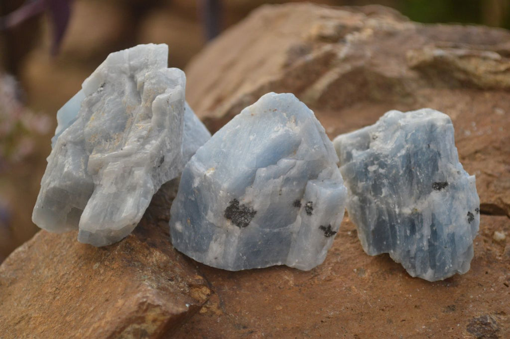 Natural New Sky Blue Calcite Specimens  x 15 From Spitzkop, Namibia - Toprock Gemstones and Minerals 