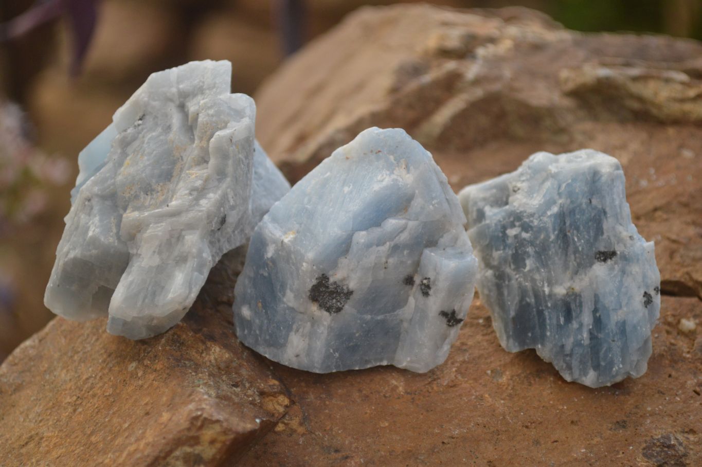 Natural New Sky Blue Calcite Specimens  x 15 From Spitzkop, Namibia - Toprock Gemstones and Minerals 