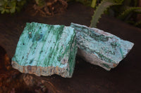 Natural Drusy Coated Chrysocolla & Malachite Dolomite Specimens x 2 From Likasi, Congo - Toprock Gemstones and Minerals 