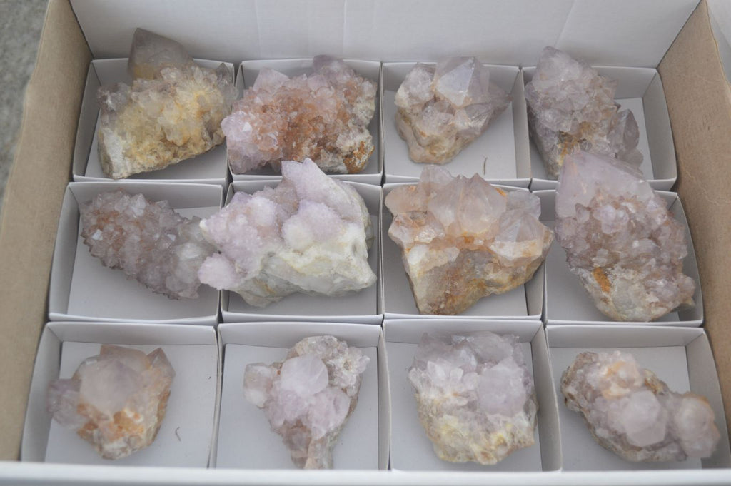 Natural Mixed Spirit Quartz Clusters  x 12 From Boekenhouthoek, South Africa - Toprock Gemstones and Minerals 