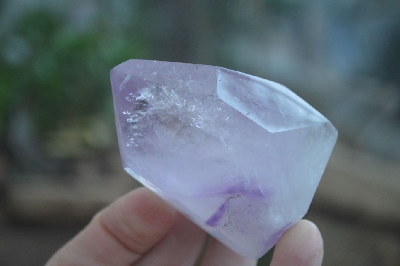 Polished Window Amethyst Quartz Points x 6 From Ankazobe, Madagascar - Toprock Gemstones and Minerals 