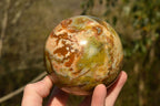 Polished Pair Of Green Opal Spheres  x 2 From Antsirabe, Madagascar - TopRock