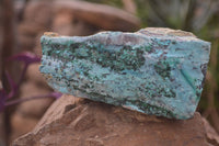 Natural Drusy Coated Chrysocolla & Malachite Dolomite Specimens x 2 From Likasi, Congo - Toprock Gemstones and Minerals 