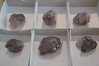 Natural Smokey Skeletal Amethyst Crystals  x 6 From Chiredzi, Zimbabwe - Toprock Gemstones and Minerals 