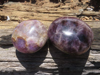 Polished Chevron Amethyst - Medium/Large sized Gallet/Palm Stones sold per kg - From Madagascar - TopRock