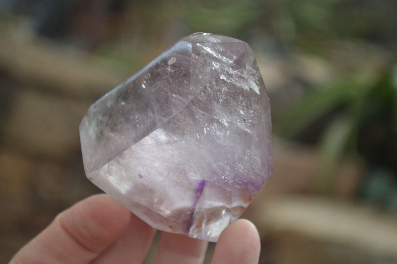Polished Window Amethyst Quartz Points x 6 From Ankazobe, Madagascar - Toprock Gemstones and Minerals 