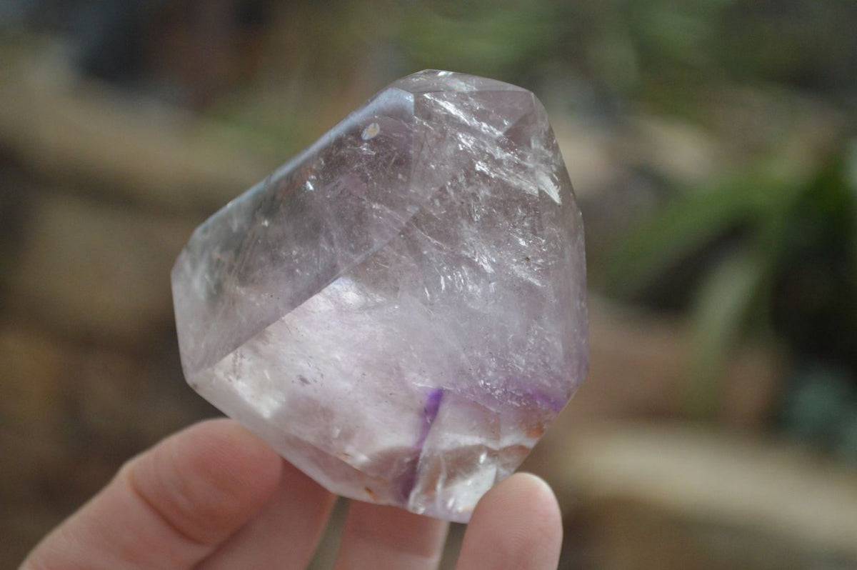 Polished Window Amethyst Quartz Points x 6 From Ankazobe, Madagascar - Toprock Gemstones and Minerals 