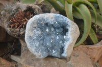 Natural Blue Celestite Geode Specimen  x 1 From Sakoany, Madagascar