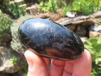 Polished Pitch Black Schorl Tourmaline Palm Stones / Gallets - sold per kg - From Madagascar - TopRock