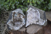 Natural Mixed Brandberg Quartz Matrix Specimens x 2 From Brandberg, Namibia - Toprock Gemstones and Minerals 