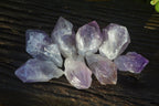 Natural Single Jacaranda Amethyst Crystals x 12 From Zambia - Toprock Gemstones and Minerals 