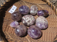 Polished Chevron Amethyst - Medium/Large sized Gallet/Palm Stones sold per kg - From Madagascar - TopRock