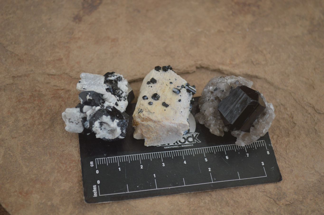 Natural Schorl Black Tourmaline Specimens x 12 From Erongo, Namibia - Toprock Gemstones and Minerals 
