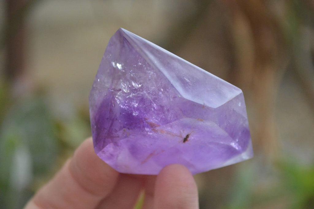 Polished Window Amethyst Quartz Points x 6 From Ankazobe, Madagascar - Toprock Gemstones and Minerals 