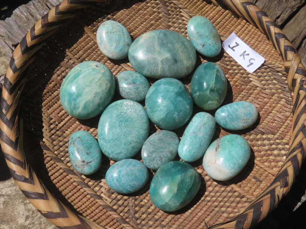 Polished Amazonite Gallets -  Sold per Kg  From Madagascar - TopRock