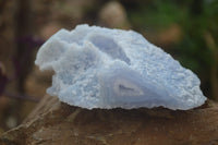 Natural Etched Blue Chalcedony Specimens  x 4 From Nsanje, Malawi - Toprock Gemstones and Minerals 