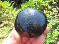 Polished Pitch Black Schorl Tourmaline Palm Stones / Gallets - sold per kg - From Madagascar - TopRock