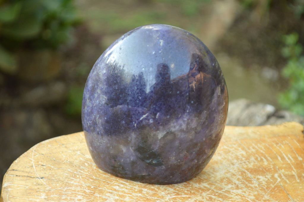 Polished Purple Lepidolite Standing Free Forms With Pink Tourmaline Inclusions  x 2 From Madagascar - TopRock