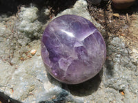 Polished Chevron Amethyst - Medium/Large sized Gallet/Palm Stones sold per kg - From Madagascar - TopRock