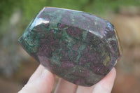 Polished Fluorescent Ruby Corundum In Chrome Verdite Free Forms x 4 From Zimbabwe - Toprock Gemstones and Minerals 