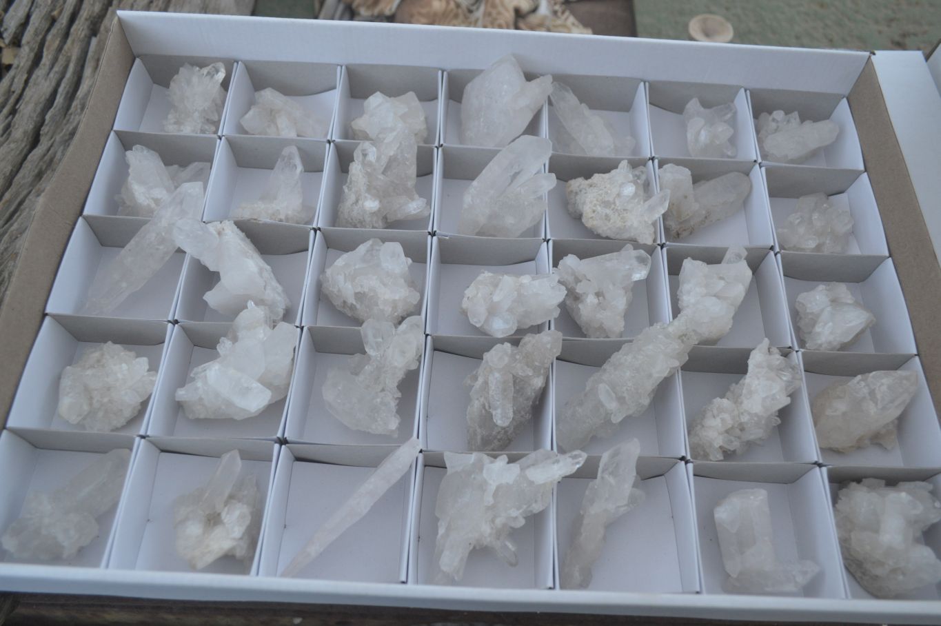 Natural Single Clear Quartz Crystals x 35 From Mpika, Zambia - Toprock Gemstones and Minerals 