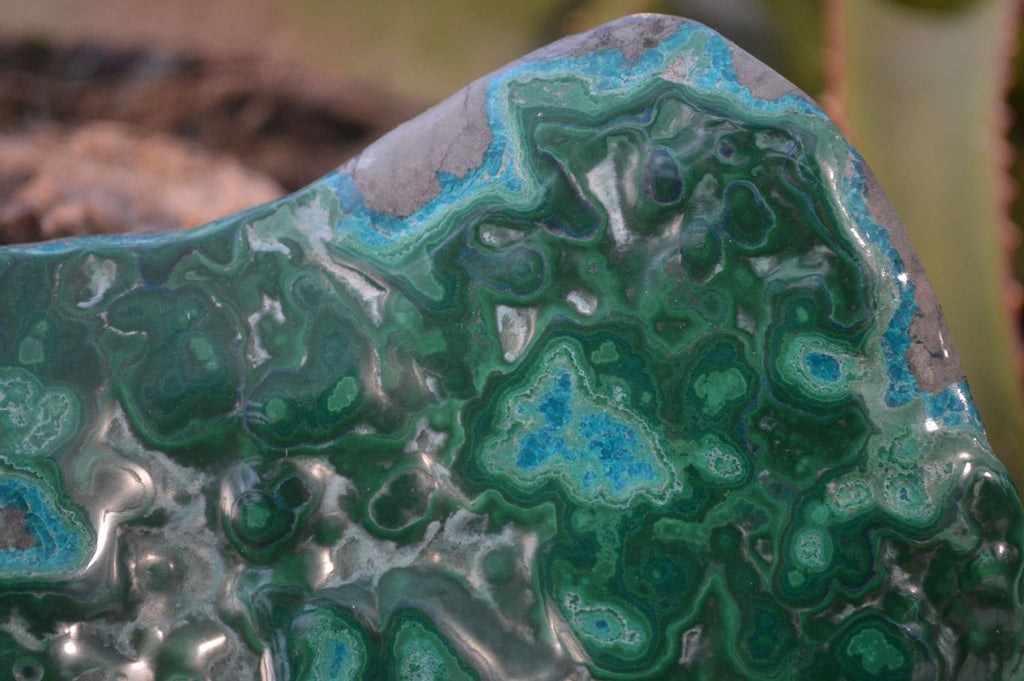 Polished Extra Large Malacholla Plate Specimen x 1 From Kulukuluku, Congo - Toprock Gemstones and Minerals 